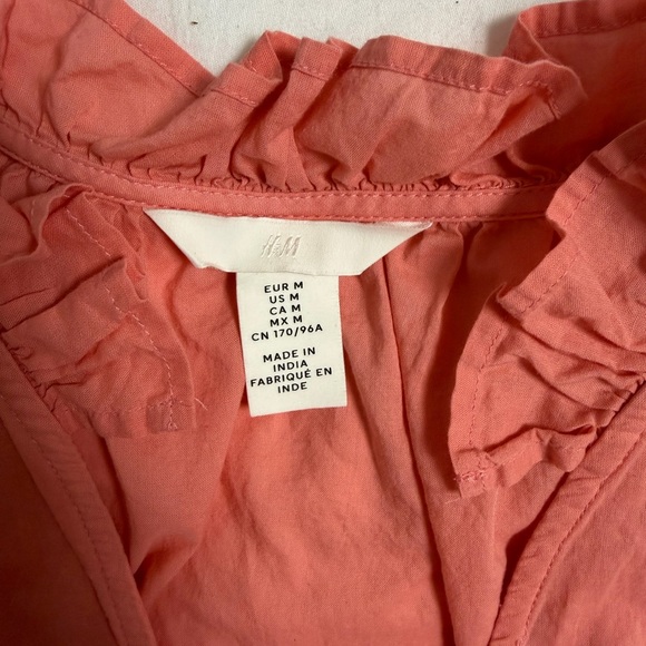 H&M Coral Ruffle Blouse - Picture 3 of 3